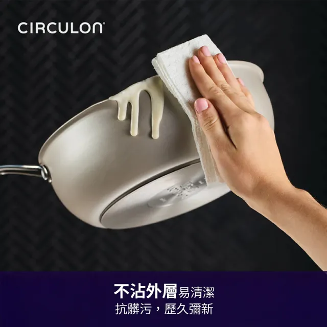 【MEYER 美亞】CIRCULON圈圈鍋A1系列極致抗刮不沾萬用鍋24cm 含鍋蓋(贈鍋蓋架/IH電磁爐/不鏽鋼鏟適用)