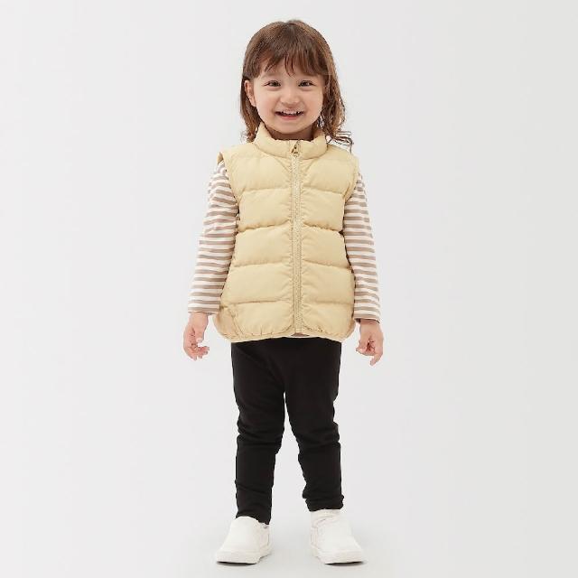【MUJI 無印良品】幼兒可水洗鋪棉撥水加工背心(淺粉/淺黃/藍色)
