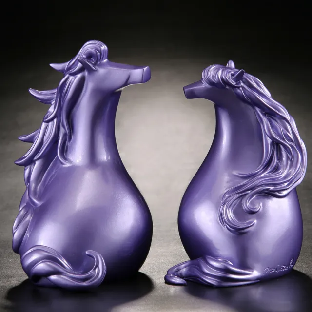【Gallery Chuan 筌美術】天生一對-紫 Ideal(十二生肖 馬 送禮 藝品 藝術禮品)