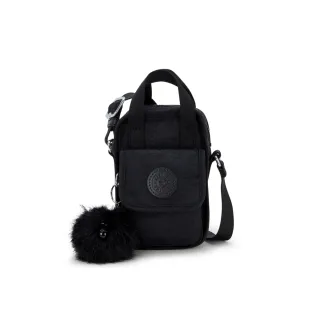 【KIPLING官方旗艦館】墨黑壓印輕巧手提斜背手機包-DALYA