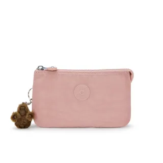 【KIPLING】《白沙屯媽祖聯名主打色》珊瑚粉三夾層配件包-CREATIVITY L