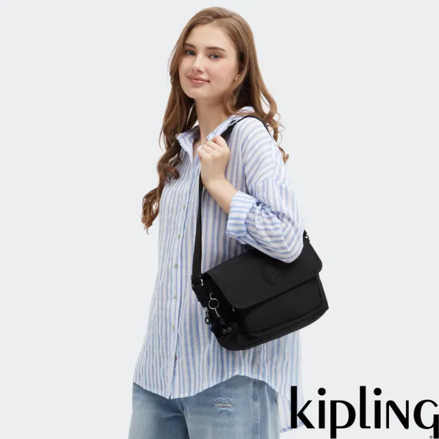 【KIPLING】午夜星空黑底部擴充側背包-DALMA 女包