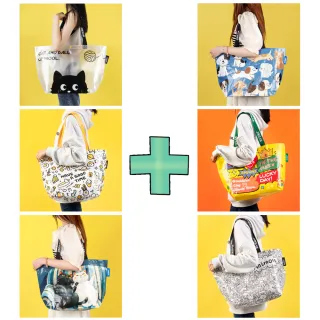 【吉豐洋行】兩入組買一送一 時尚塗鴉大容量防水編織購物袋/游泳健身溫泉衣物袋/大包/海灘包