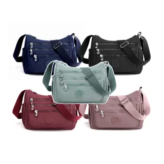 【吉豐洋行】長輩最愛寬背帶大容量防潑水多隔層斜背包/單肩包/側背包