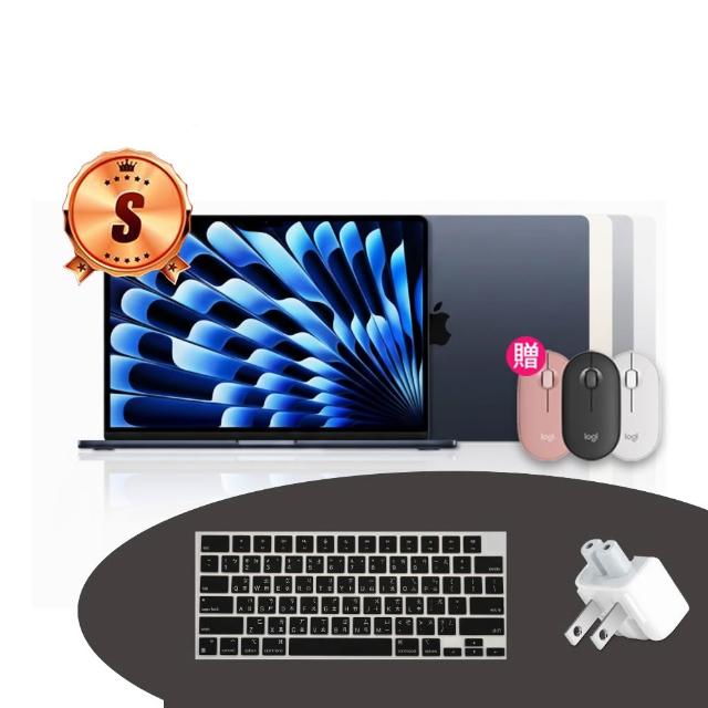 【Apple】無線滑鼠★S級福利品 MacBook Air 13.6吋 M3 晶片 8核心CPU 與 10核心GPU 8G 512G SSD(國際版官方
