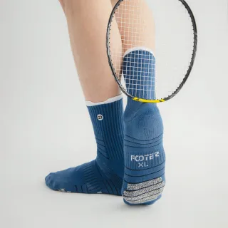 【FOOTER除臭襪】吸震防滑羽球襪(ZH155-藍色)