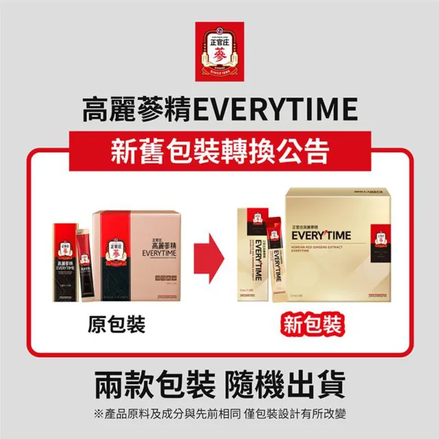 【正官庄】高麗蔘精EVERYTIME 2盒組-10mlx30入/盒(人蔘/保護力/新陳代謝/生理機能)