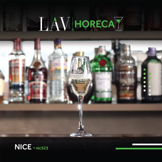 土耳其LAV HORECA 尼斯細緻系列香檳杯230ml-6入組 (LAV細緻酒杯、大容量紅酒杯、長笛香檳杯)