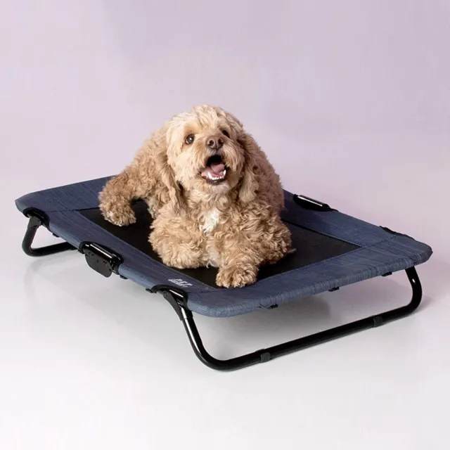 【PET GEAR】寵物防汙通風架高床涼床-藍湖(M)(PG-6240LBA)
