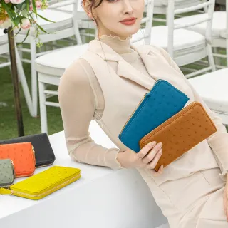 M2nd 鴕鳥皮拉鍊長夾-年終慶驚爆專案