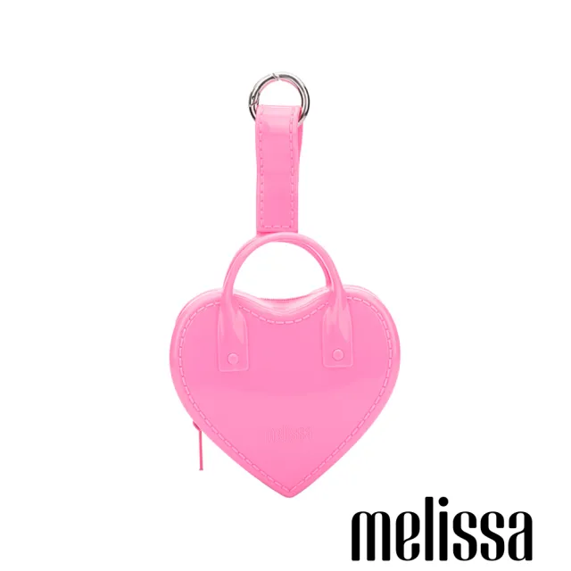 【Melissa】雙11 素面愛心造型耳機包(桃色) 防潑水