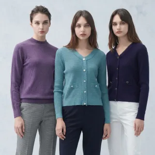 【SST&C】最後出清_女裝 V領/半高領長袖針織衫-多款任選(精選商品)