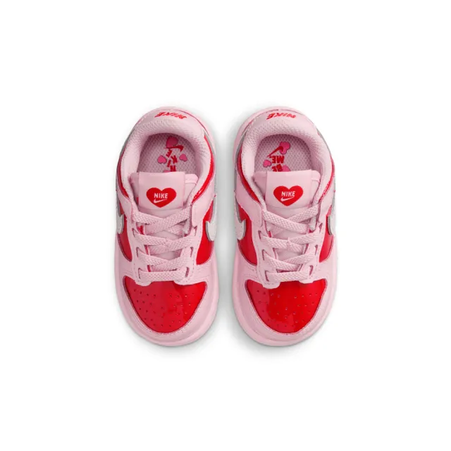 【NIKE 耐吉】運動鞋 童鞋 小童 兒童 喬丹 套腳式 DUNK LOW BTE 紅粉 IQ5378-663