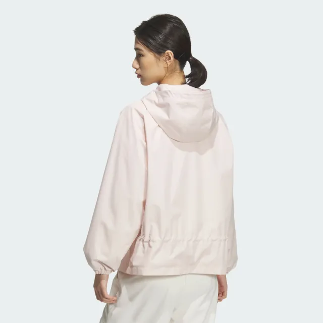 【adidas 愛迪達】外套 女 運動連帽外套 亞規 FAV WV JKT 粉 KS2808