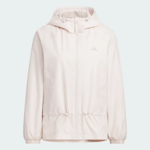 【adidas 愛迪達】外套 女 運動連帽外套 亞規 FAV WV JKT 粉 KS2808