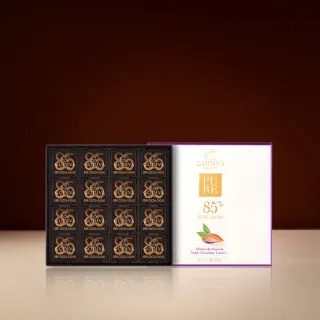 【GODIVA】片裝濃醇85%黑巧克力禮盒16片裝(生日禮、情人節、母親節、520我愛你/妳)
