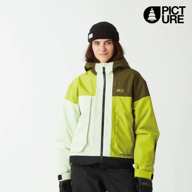 【Picture】女防水透濕滑雪外套 菸草卡其-淺綠 Citrik W JKT WVT0406 (S-L)