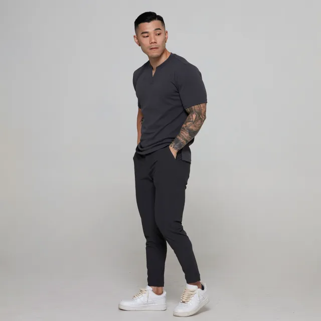 【VERVE】CozyTech™ 華夫格亨利短袖(彈性、輕量、快乾、透氣、親膚、半正式、簡約、紳士、都會、休閒短袖)