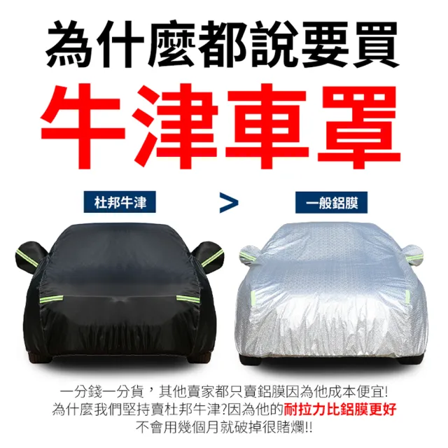 【YORI 優里】NO.1杜邦牛津車罩 送全套配件組(汽車車罩 防曬車罩 車用防塵套 內裡加絨 側開車門)