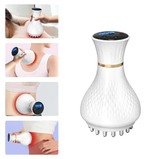 【IDREES 伊德萊斯】多功能電動經絡刷 19檔調節 恆溫熱敷震動按摩儀 刮痧儀