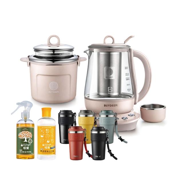 【BUYDEEM 北鼎】頂級多功能烹煮壺 燉煮壺 快煮壺 1500ml-粉漾壺 K2691(+大橘寶+去污粉+TKK洛奇咖啡杯)