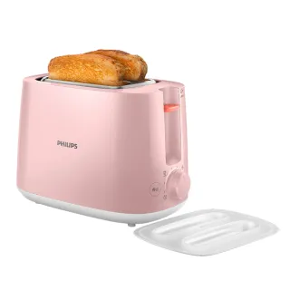 【Philips 飛利浦】電子式智慧型烤麵包機/瑰蜜粉(HD2584/52)