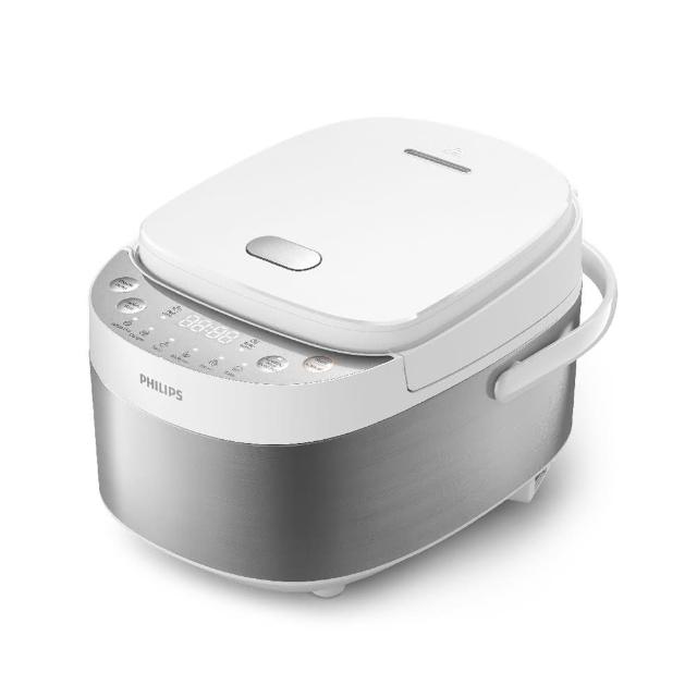 飛利浦 PHILIPS HD3170/50 電子鍋,專為家庭設計的10人份多功能煮飯機,採用不沾塗層合金內鍋,易潔耐用。尺寸338x240x210 mm,重量3.6 kg,110V/50Hz電壓,消耗功率500~600W,完美適合煮飯、蒸煮等需求。配件包含飯勺、蒸籠、量杯及電源線,BSMI許可字號R3D904,提供2年保固。中國製造的品質保證,讓您輕鬆享受美味家常飯菜,提升廚房生活便利! PHILIPS飛利浦 HD3170