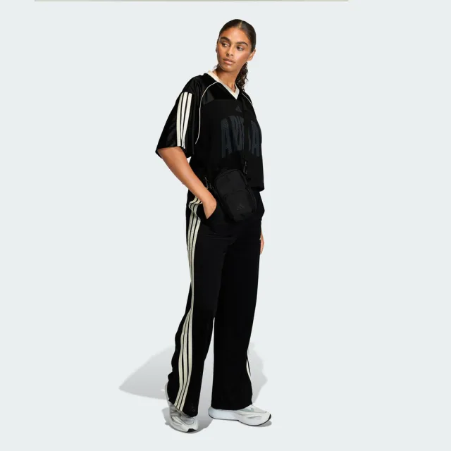 【adidas 愛迪達】W Sta Seas Tee 女 T恤 運動上衣 休閒短袖 V領 黑 白 亞版(JY6971)