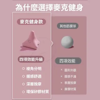 【Michael Fitness 麥克健身】四角按摩球 筋膜球(深度按摩直達痛點 柔式按摩 隨身攜帶)
