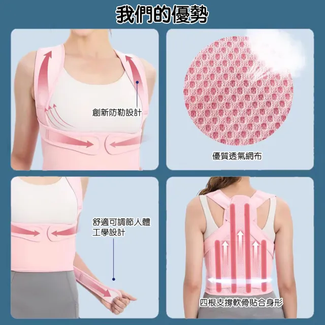 【FONMOST】矯姿帶 防駝背設計矯姿帶 開肩直背矯姿帶 日常姿勢輔助帶 駝背矯姿帶 龍骨支撐 防駝背背心