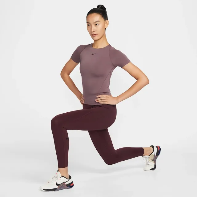 【NIKE 耐吉】短袖上衣 女 AS W NK DF UNVRSA SS TOP SNL 運動 休閒 紫色 (IO1272502)