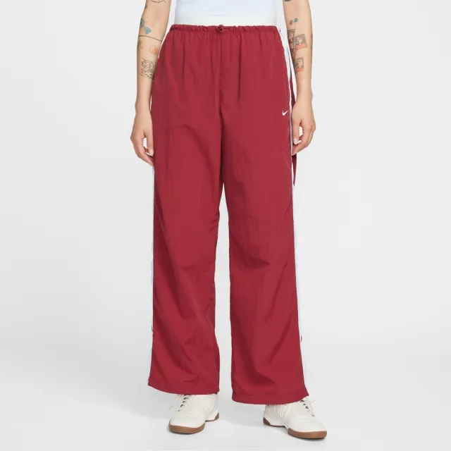 【NIKE 耐吉】長褲 女 AS W NSW PARACHUTE HR PANT 運動 休閒 紅色 (IF0335613)