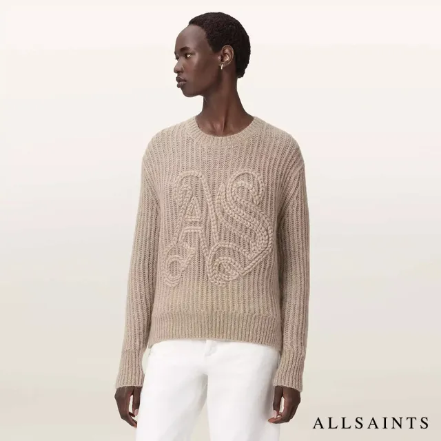 【ALLSAINTS】CHAIN AS 羊毛針織上衣-米 W039KE (常規版型)