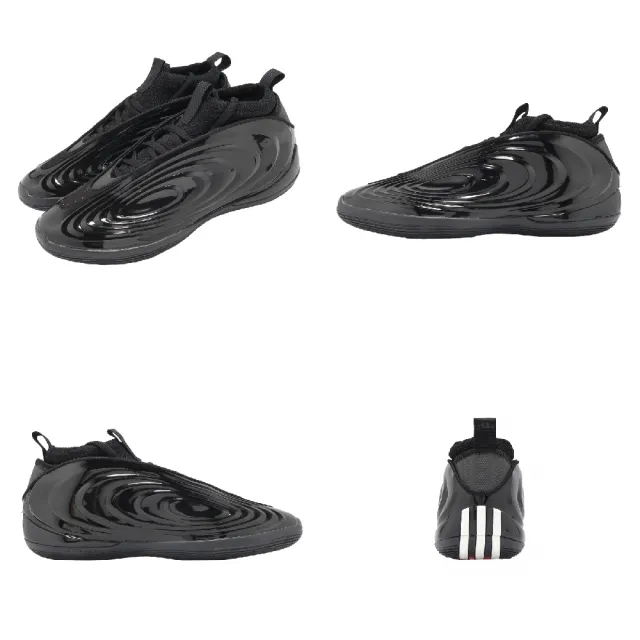 【adidas 愛迪達】籃球鞋 Harden Volume 10 男鞋 HellCat 亮皮 黑 哈登 JR1598