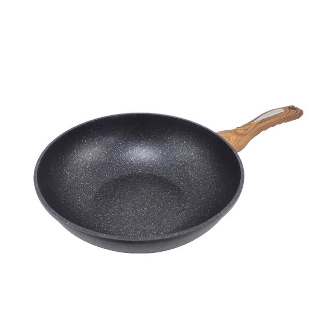 【SILWA 西華】麥飯石不沾炒鍋30cm-無蓋