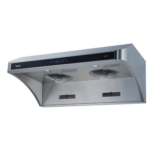 Rinnai 林內 RH-8178 斜背式抽油煙機，採用臺灣製造不鏽鋼材質，尺寸793x330x560mm，電子式按鍵開關，5段風量調整，適用110V/60Hz電壓。提供標準安裝與1年保固，BSMI許可字號R41095，高效排煙守護廚房清潔，是理想的家用廚房家電選擇。
