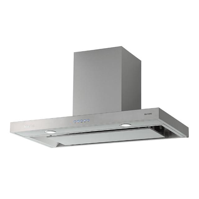 Rinnai 林內 RH-9390 倒T式抽油煙機,採用臺灣製造不鏽鋼材質,耐用抗鏽。電子式按鍵操作簡便,提供3段風量調整,尺寸898×503-933×515mm,適合標準安裝。110V/60Hz電壓,BSMI認證R51206,保固1年。高效排煙,維持廚房清新,是理想的家用廚房電器選擇。 Rinnai林內牌 RH-9390