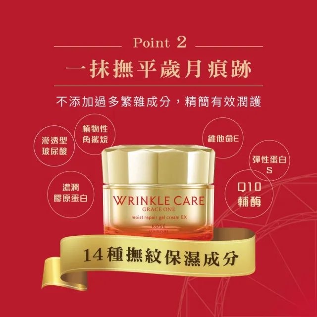 【KOSE 極上活妍】凍齡撫紋抗皺凝霜EX mini15g 2入組(嘗鮮組/二代抗皺小金瓶/保濕面霜/修護霜)