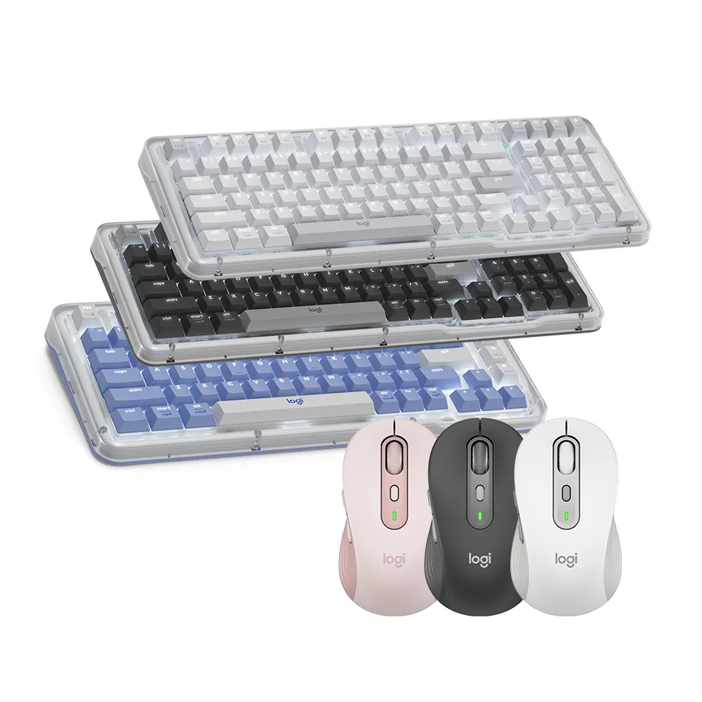 【Logitech 羅技】ALTO KEYS K98M機械式無線鍵盤 + M750L 大手版多工靜音無線滑鼠