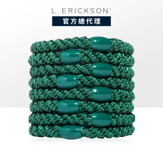【L. ERICKSON】粗版 彈力髮圈 8入 〈深綠色〉