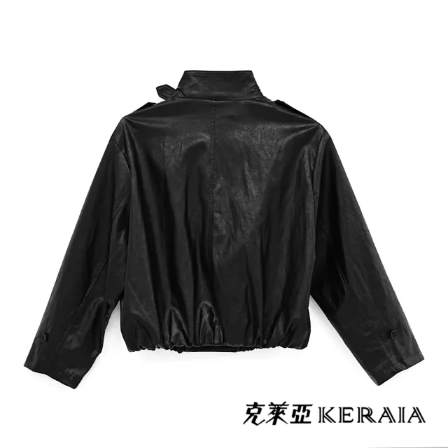 【KERAIA 克萊亞】魅力價-極簡風暴個性仿皮機車外套