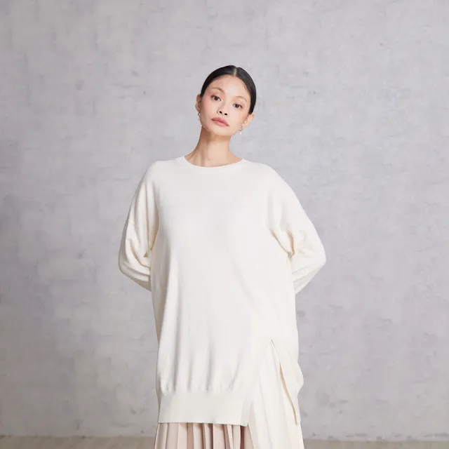 【giordano ladies】25FW 前衩長版上衣(02355587)