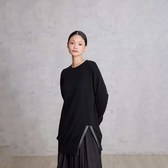 【giordano ladies】25FW 前衩長版上衣(02355587)