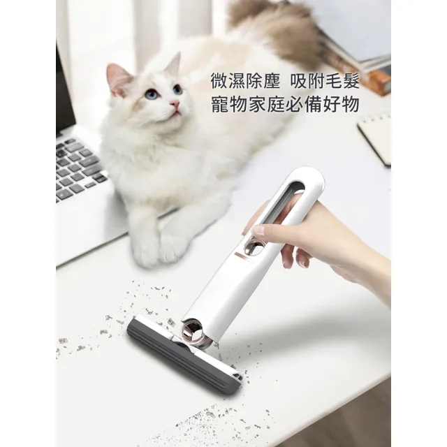 【ROYAL LIFE 皇室生活】免手擰迷你海綿小拖把-2入組(玻璃清潔/廚房油污/流理台/辦公桌/省力懶人)