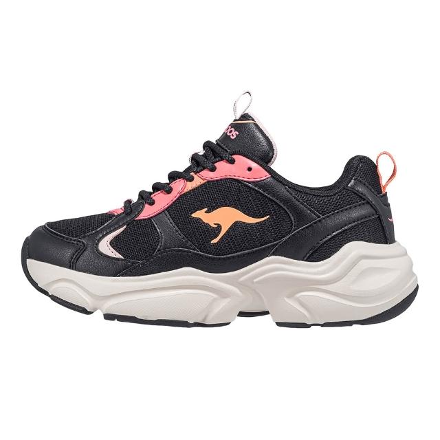 【KangaROOS】休閒鞋 女鞋 運動鞋 老爹鞋 CANDY 黑/橘 KW41210