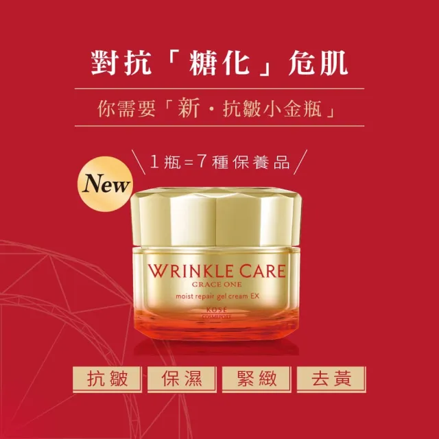 【KOSE 極上活妍】凍齡撫紋抗皺凝霜EX補充包90g(二代抗皺小金瓶/保濕面霜/修護霜)