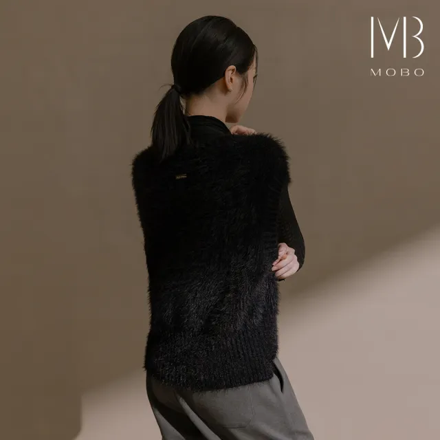 【MO-BO】精緻Q彈仿貂絨毛毛口袋背心