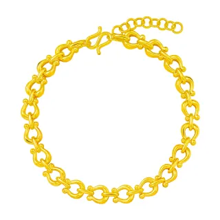 【Just Gold 鎮金店】金緻馬銜 黃金手鍊