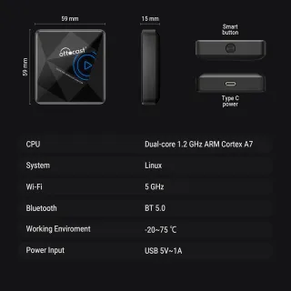 【ottocast】U2Air Pro 蘋果CarPlay有線轉無線 隨插即用 更快速更便利(CarPlay有線轉無線)