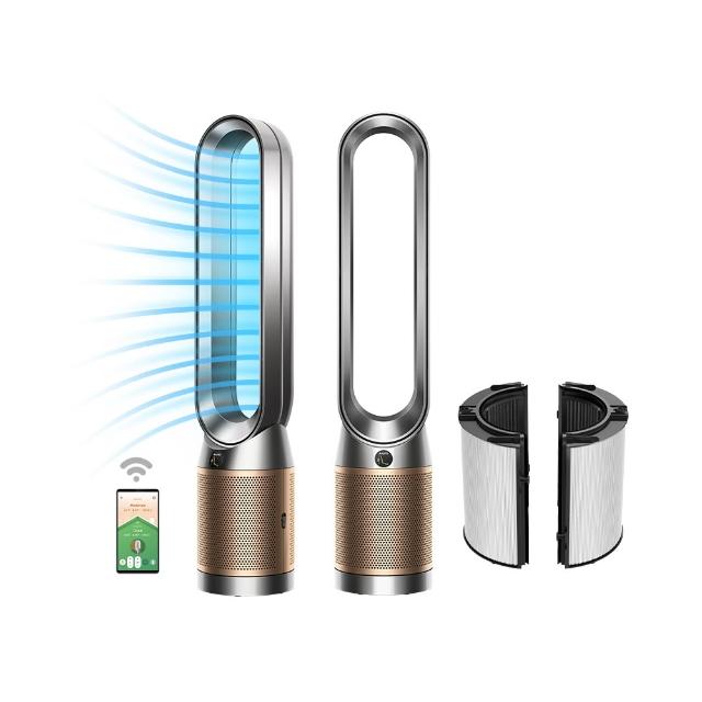 【dyson 戴森】TP12 Purifier Cool De-NOx 二合一甲醛NOx偵測涼風空氣清淨機(鎳金色)
